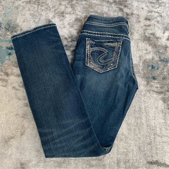 SILVER JEANS CO Suki Straight Leg Jeans | Low Rise | Size 26 /32 - Picture 16 of 16